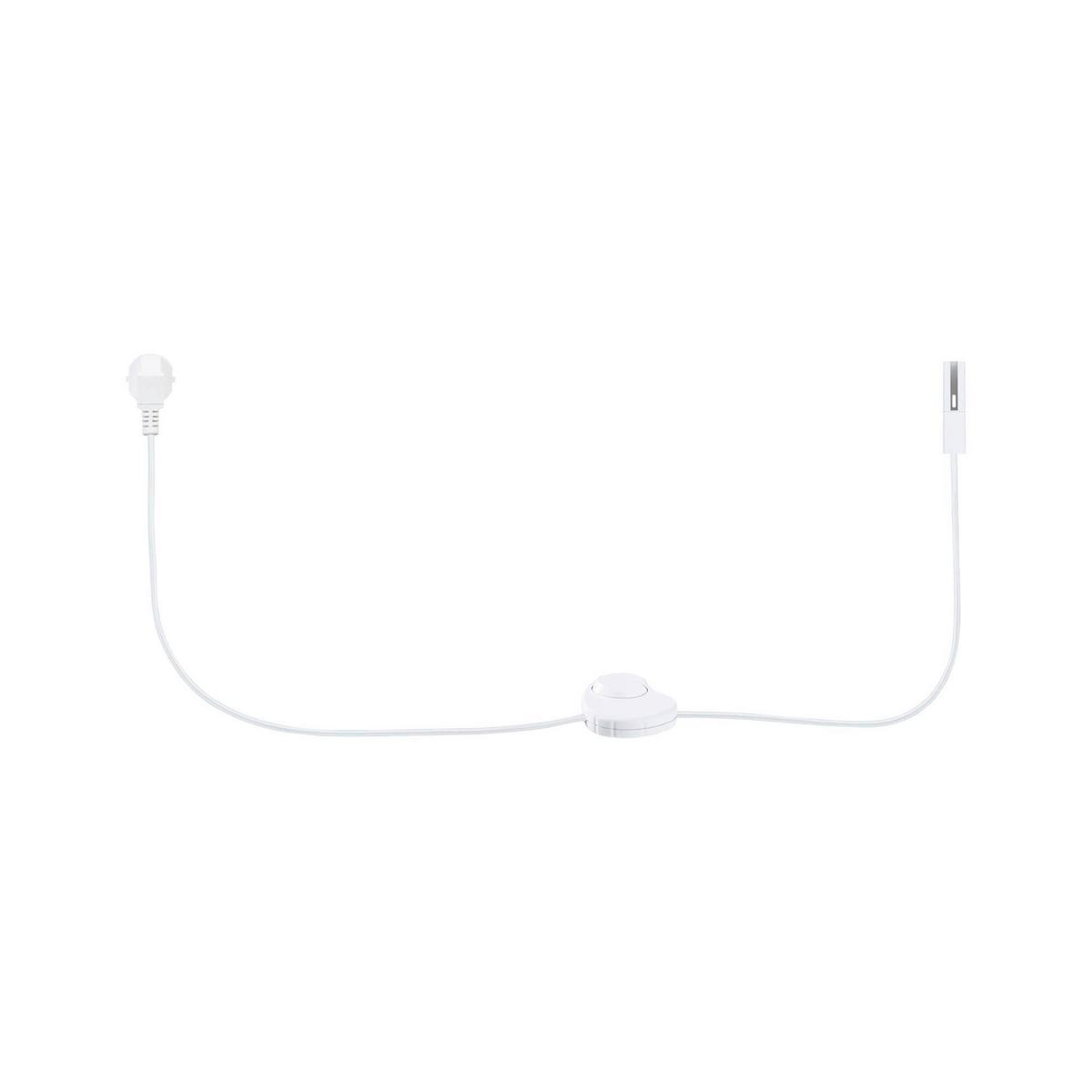 Schinenensystem-Einspeiser 95659 Urail Einsp./Schalter Sw - Weiß, Basics, Kunststoff (200/1,8/1,8cm) - Paulmann