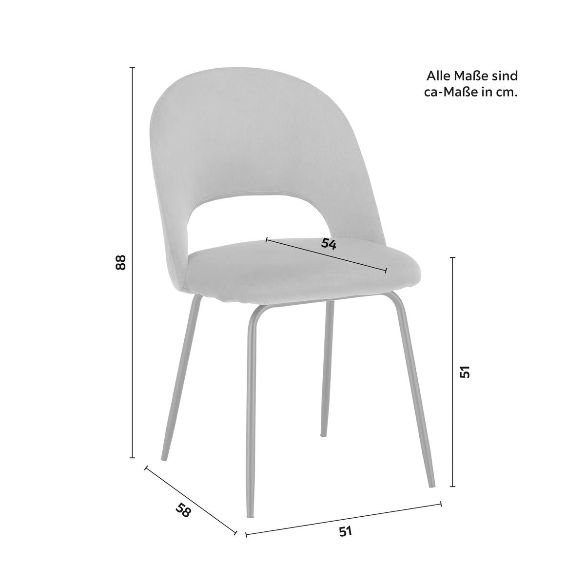 Židle ROMY šedá - šedá/černá, Moderní, kov/textil (51/88/58cm) - Bessagi Home