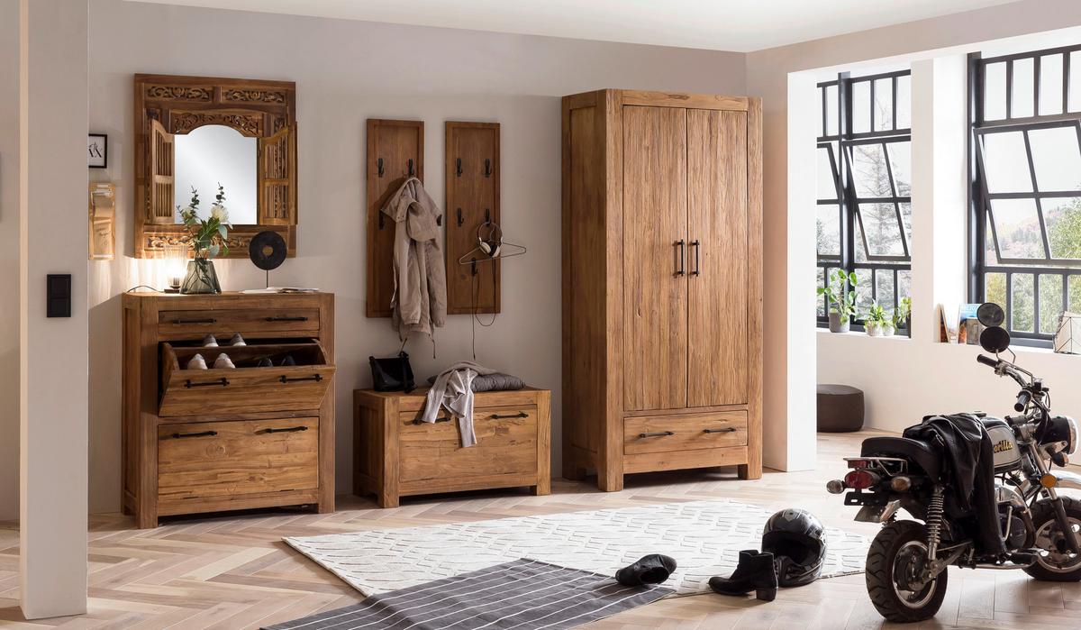 SPIEGEL Naturfarben B: 80cm - Naturfarben, Design, Glas/Holz (80/90/3,5cm) - MID.YOU