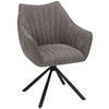Židle s područkami Trient, šedá - šedá/černá, Moderní, kov/textil (62/87/65cm) - Premium Living
