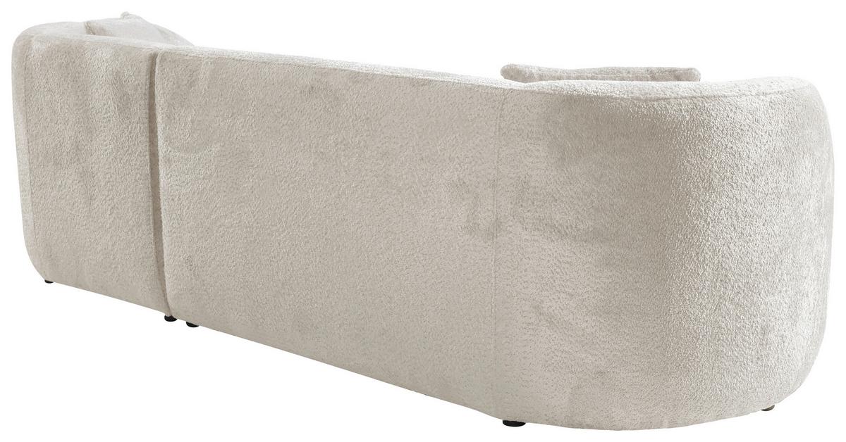 Ecksofa Flick Weiß/schwarz, 264 Cm - Schwarz/Weiß, Design, Textil (264/143cm) - MID.YOU
