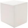 Hocker Betty Lederlook Weiß H: 45 cm Würfelförmig - Weiß, Basics, Textil (45/45/45cm) - Ondega
