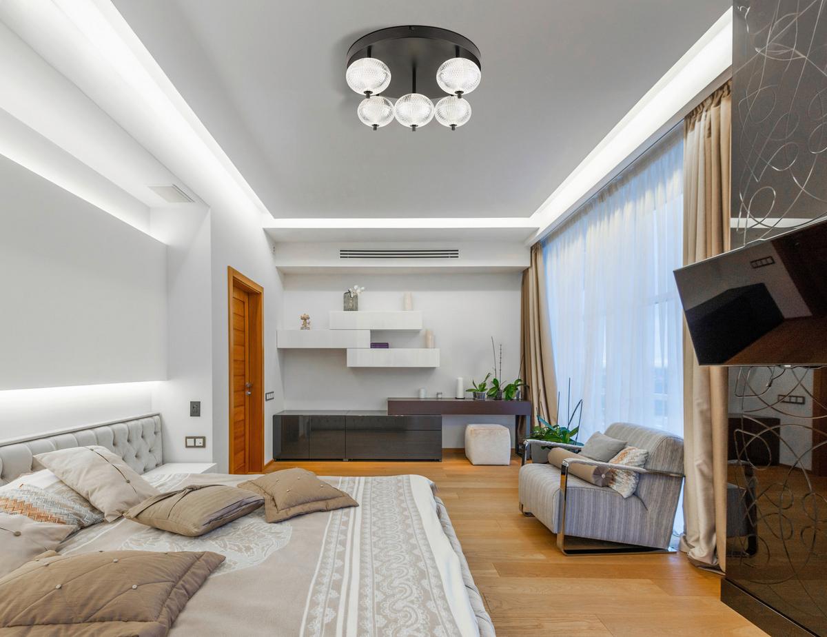 Led-deckenleuchte 16042-5d - Klar/Schwarz, KONVENTIONELL, Kunststoff/Metall (58/27cm) - Globo