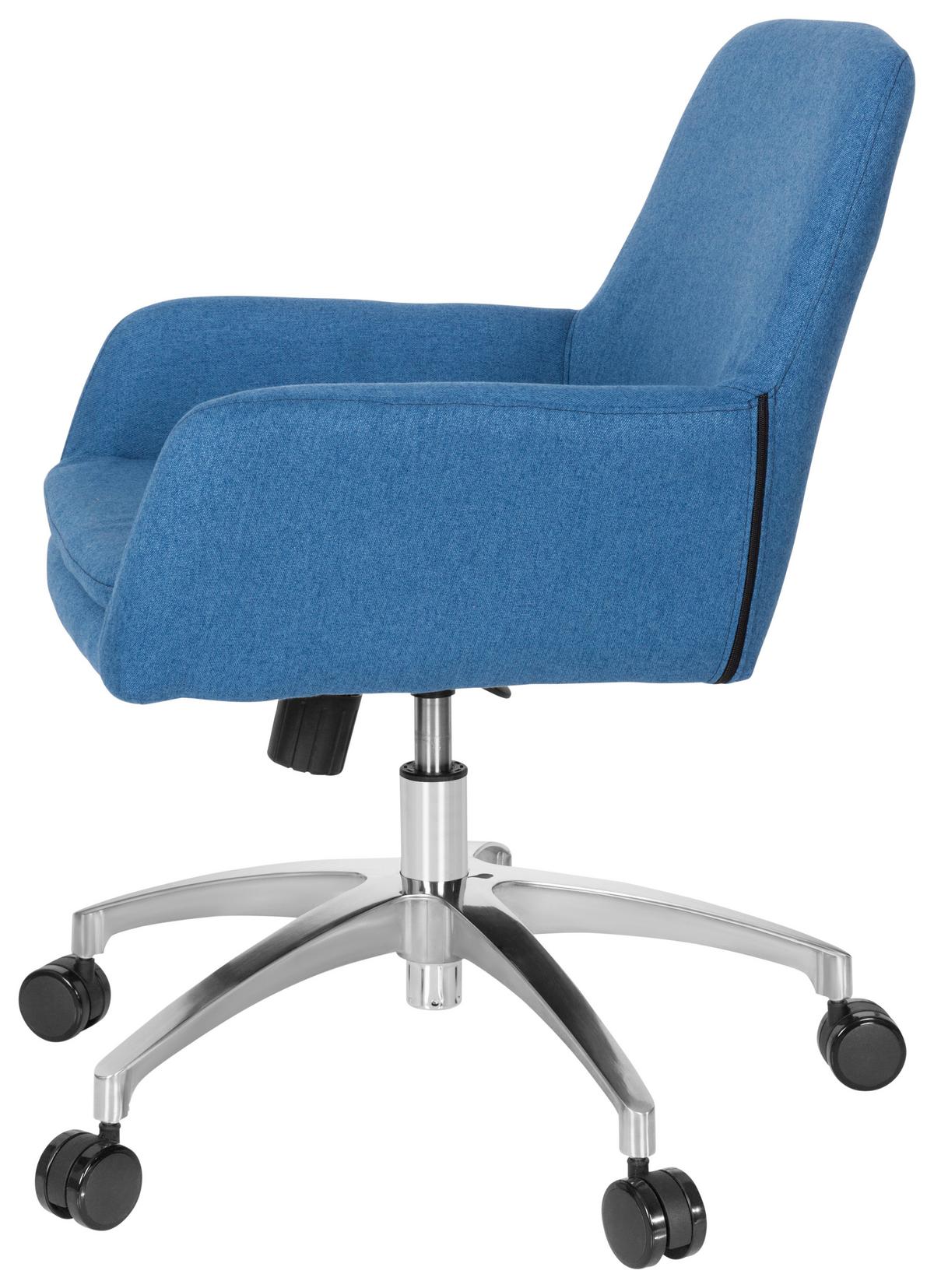 Bürostuhl Shake 400 Blau Bis 110 Kg - Blau/Silberfarben, Basics, Kunststoff/Textil (53/82/62cm) - MID.YOU