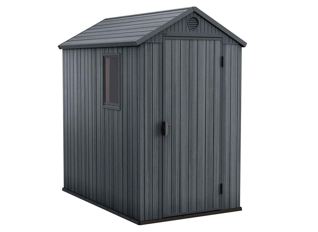 ZAHRADNÍ DOMEK DARWIN  4X6 - tmavě šedá, Moderní, plast (125,8/205/184,5cm)