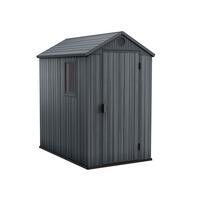 ZAHRADNÍ DOMEK DARWIN  4X6 - tmavě šedá, Moderní, plast (125,8/205/184,5cm)