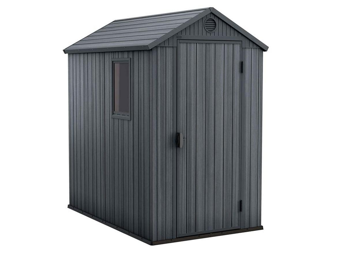 ZAHRADNÍ DOMEK DARWIN  4X6 - tmavě šedá, Moderní, plast (125,8/205/184,5cm)