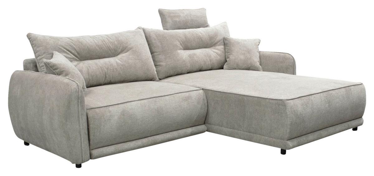 Ecksofa Fresh Graubraun 264x195 cm - Beige/Graubraun, Design, Textil (264/195cm) - MID.YOU