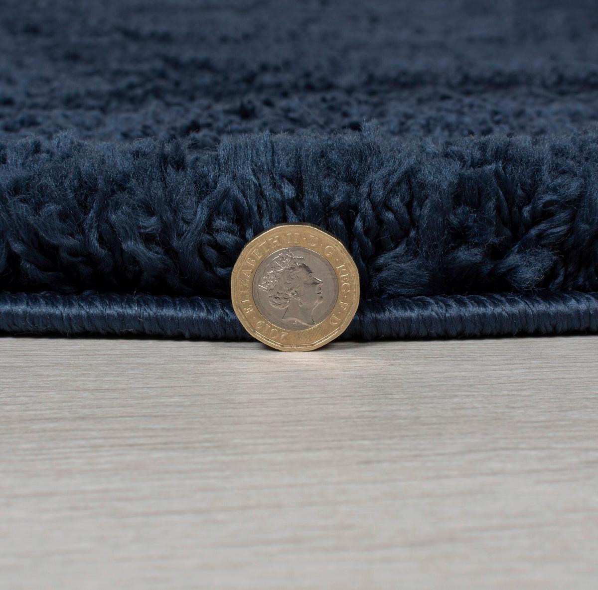 Shaggy Soft Feather Dunkelblau120x170 - Blau/Dunkelblau, Basics, Textil (120/170cm)