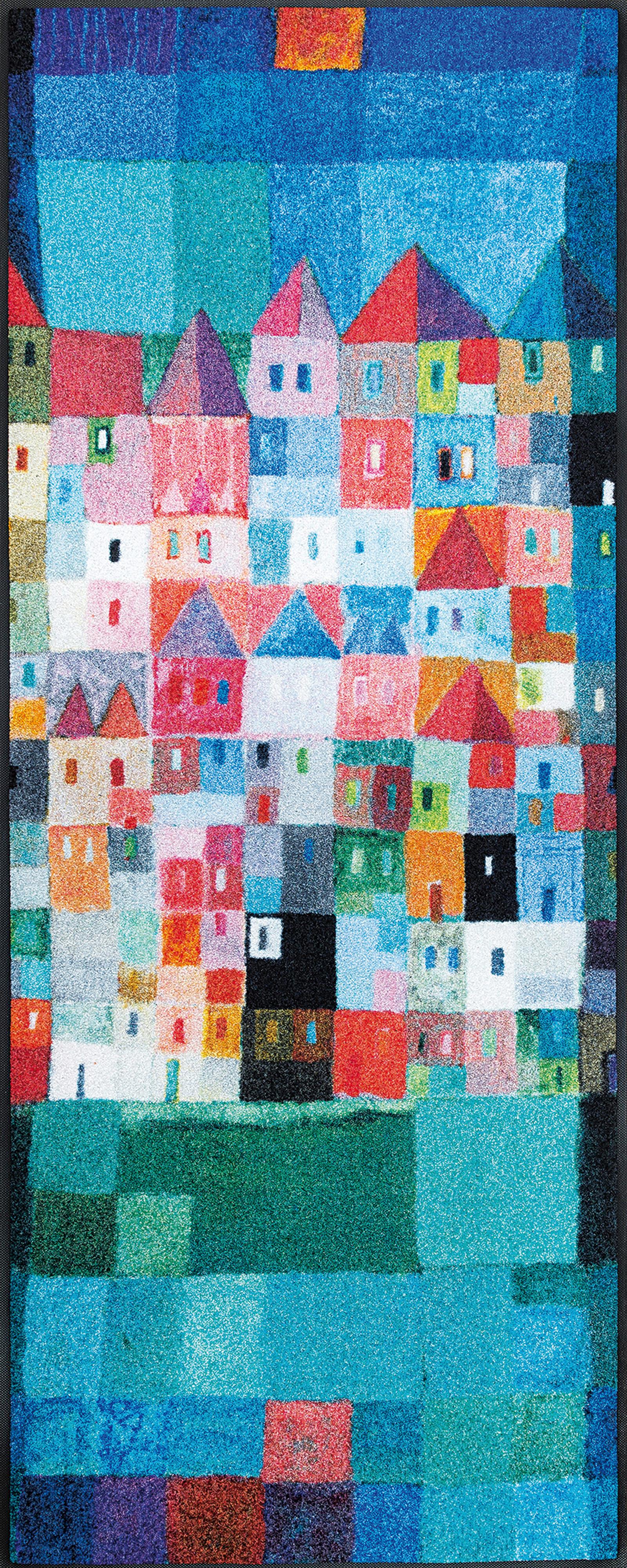 Fußmatte Colourful Houses - Multicolor, Trend, Textil (75/190cm) - Esposa