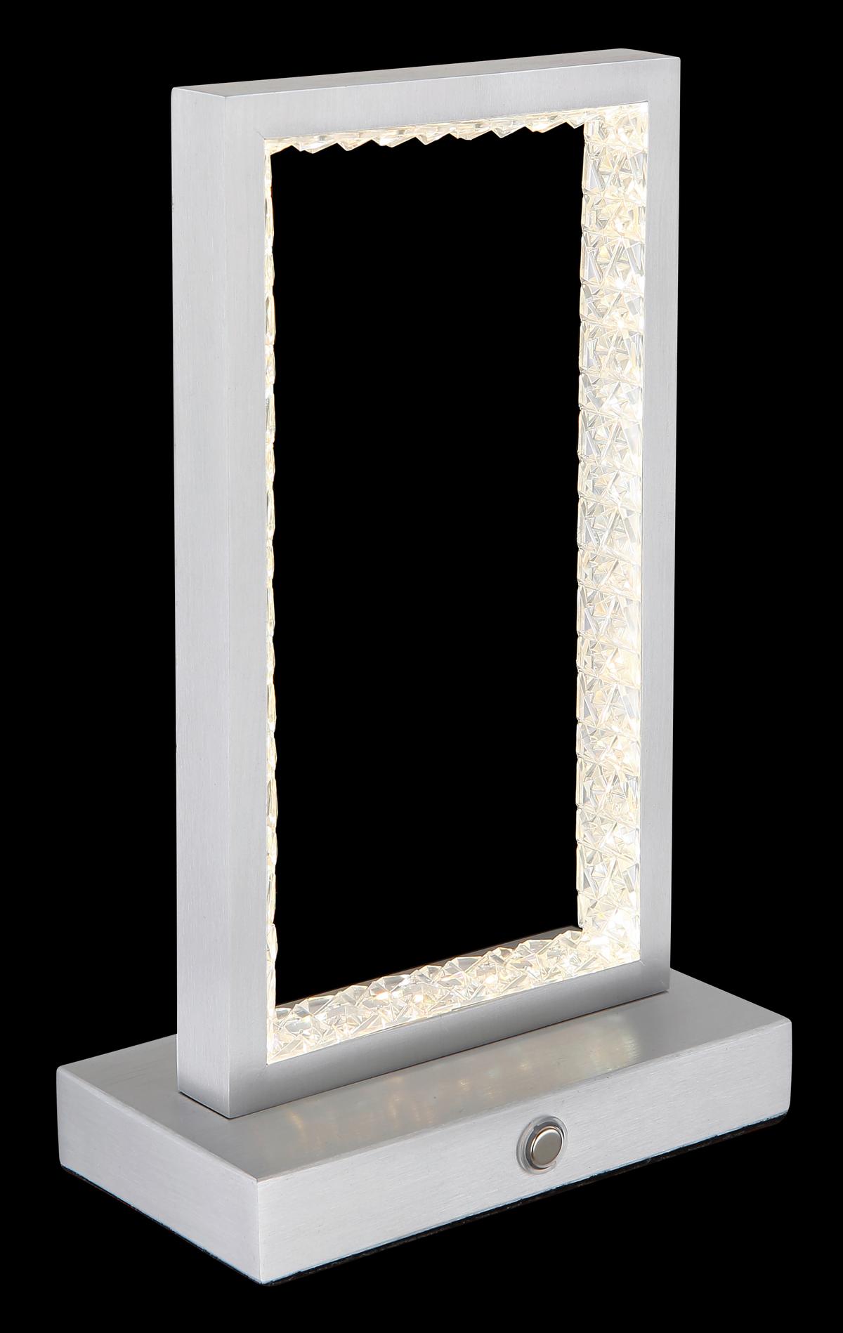 Akku-tischleuchte 24008a - Klar, Design, Kunststoff/Metall (14/7,5/23cm) - Globo