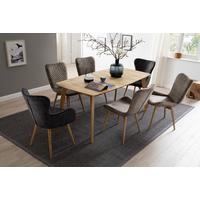 Stuhl Sarander - Eichefarben/Cappuccino, Natur, Holz/Textil (58/88/67cm) - MID.YOU