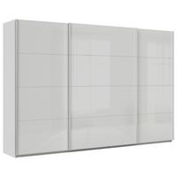 Schwebetürenschrank B: 315cm Feldkirch Seidengrau - Grau Hochglanz/Hellgrau, MODERN, Glas/Holzwerkstoff (315/210/62cm)