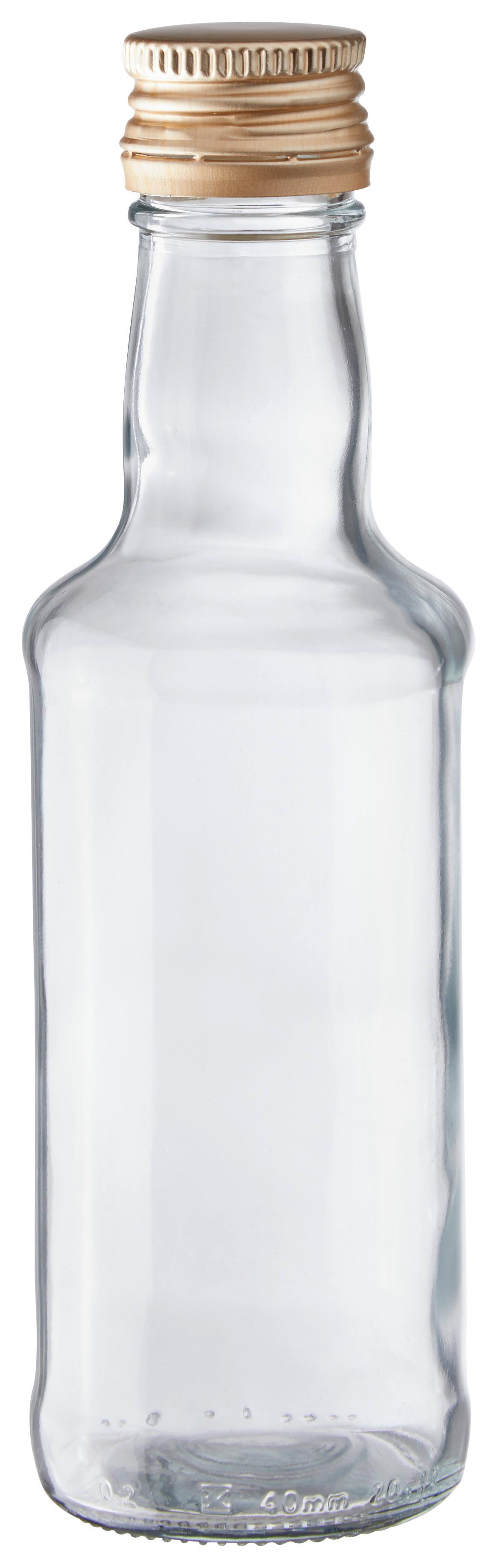 Universalflasche aus Glas Zeno ca. 0,2 L mit Schraubverschluss