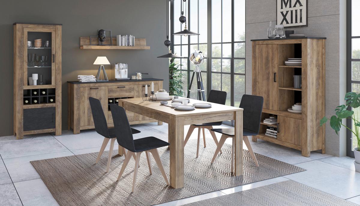 Esstisch Rapallo Kastanie B: 160 cm - Kastanienfarben, MODERN, Holzwerkstoff (160/76,6/90cm)