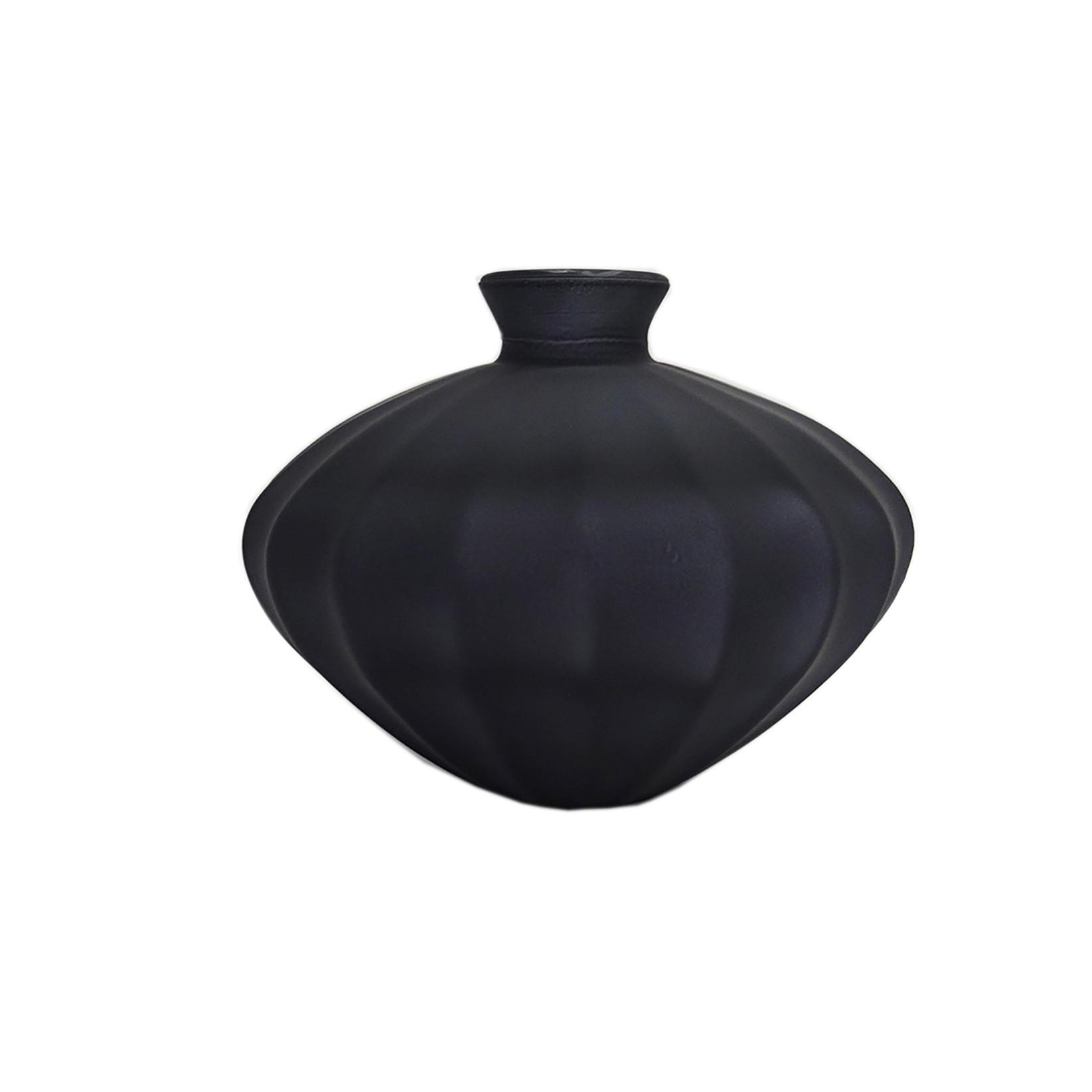 Váza ETNICO - tmavosivá, Modern, sklo (19/15cm) - Mömax