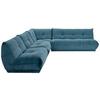 Ecksofa Giselle Petrol S: 315x285 Cm - Petrol, Trend, Textil (315/285cm) - Livetastic