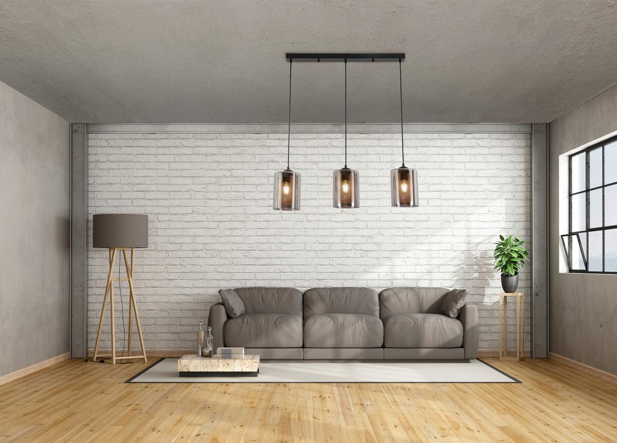 Závesné svietidlo JIRMI - čierna/zlatá, Modern, kov/sklo (81/15,5/120cm) - Premium Living