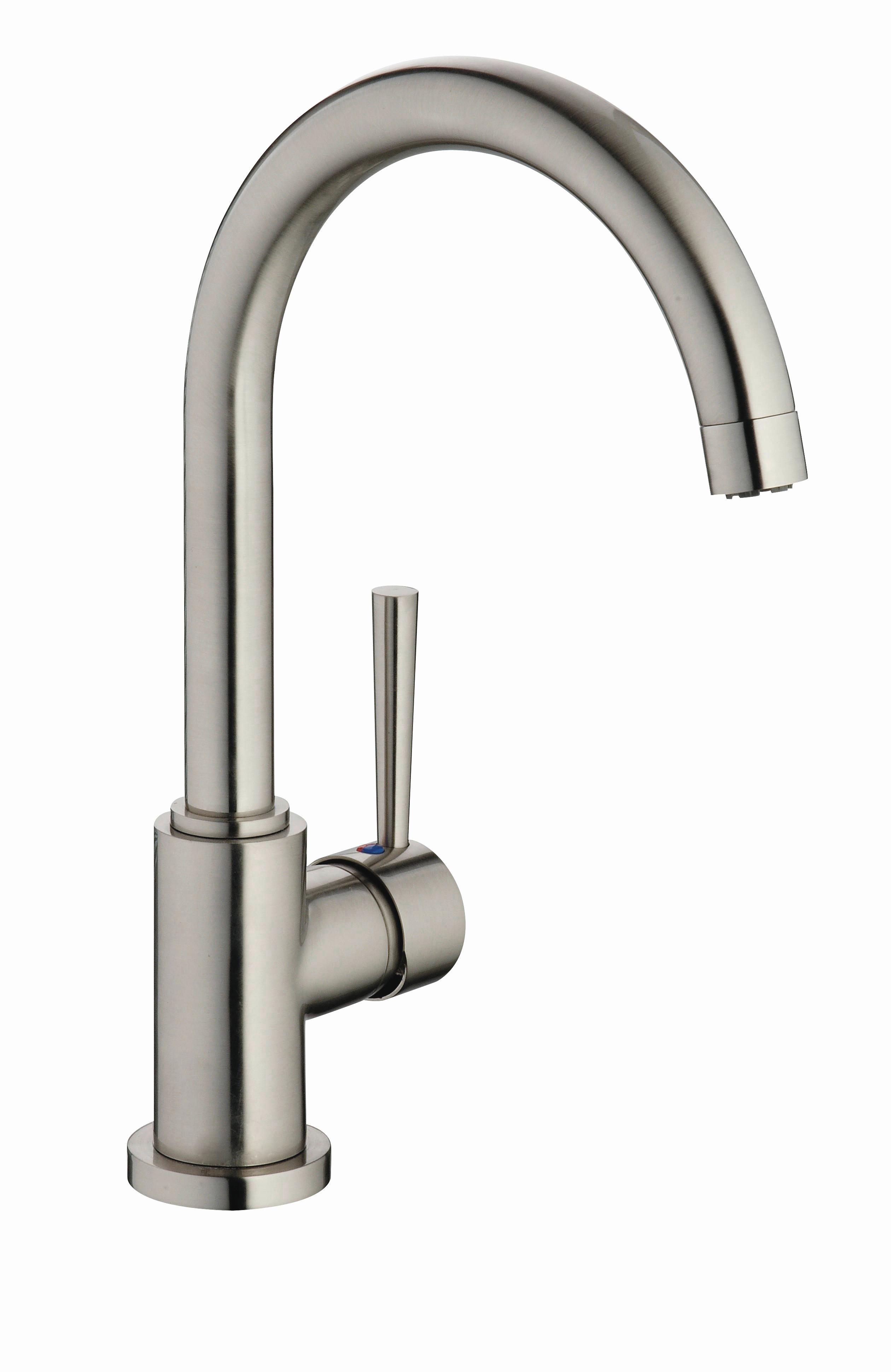 Küchenarmatur Cornwall Edelst. Schwenkbar Niederdruck - Edelstahlfarben, LIFESTYLE, Kunststoff/Metall (34cm) - Schütte