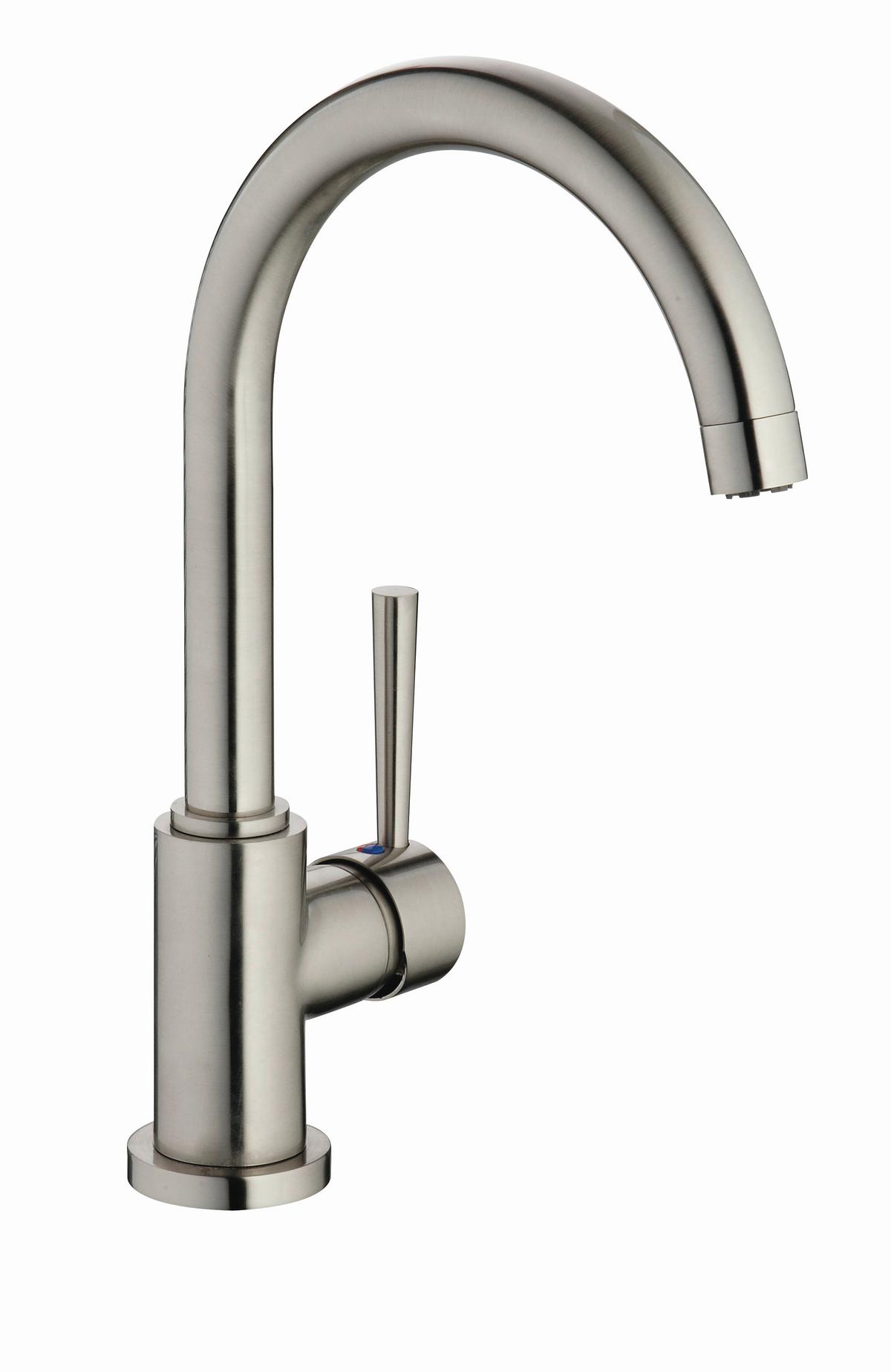 Küchenarmatur Cornwall Edelst. Schwenkbar Niederdruck - Edelstahlfarben, LIFESTYLE, Kunststoff/Metall (34cm) - Schütte