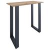 Bartisch Xona B 110x50 - Schwarz/Honig, KONVENTIONELL, Holzwerkstoff/Metall (110/50/102cm)
