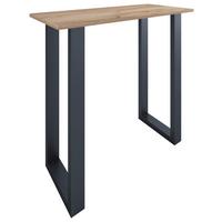 Bartisch Xona B 110x50 - Schwarz/Honig, KONVENTIONELL, Holzwerkstoff/Metall (110/50/102cm)