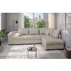 Eckschlafsofa Alvito Beige S: 298x202 cm - Beige/Schwarz, MODERN, Textil (298/202cm) - MID.YOU