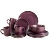 Kombiservice Metallic Rim 4 Personen Lila 16-teilig - Lila, Basics, Keramik - Mäser