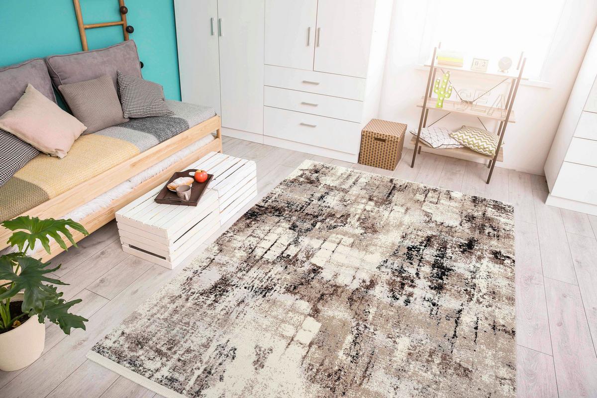Webteppich braun/Beige Antibes 160x230 cm - Beige/Braun, Design, Textil (160/230cm) - Novel