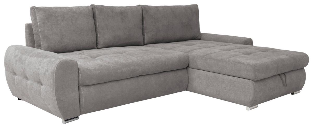 Ecksofa Mit Schlaffunktion Solar Fango 277x175 Cm - Chromfarben/Fango, Design, Textil (277/175cm) - Livetastic