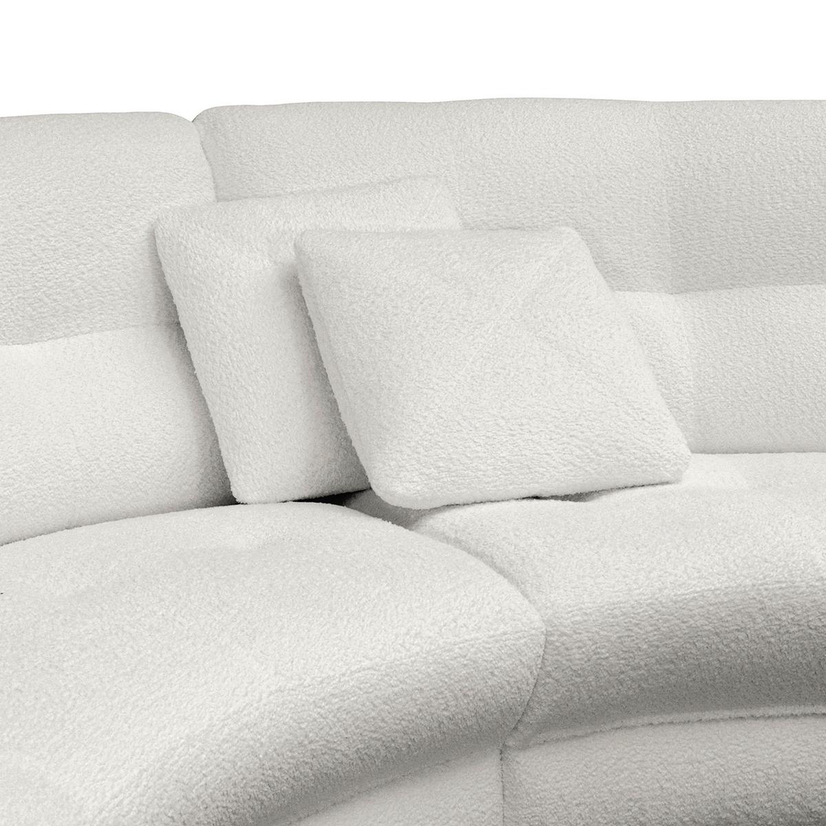 Ecksofa Bretania Hellgrau S: 300x113 cm - Hellgrau/Schwarz, Design, Textil (300/113cm) - Livetastic