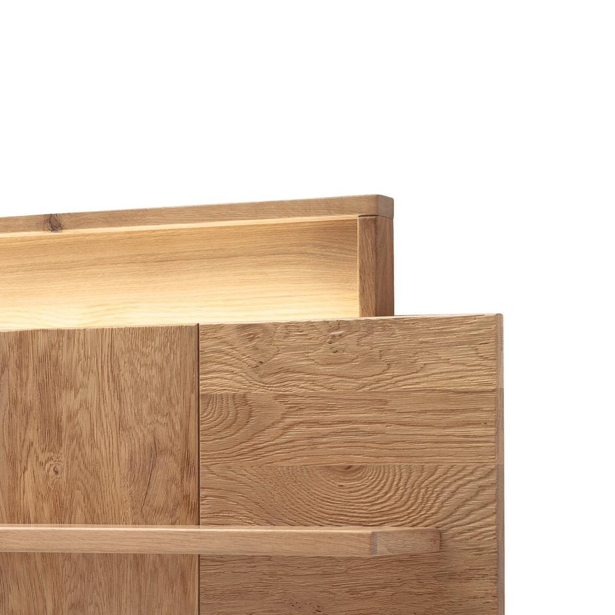 Wandboard Valencia B: 137 cm Eichefarben - Eiche Bianco, Design, Holz/Holzwerkstoff (137/40/26cm) - MID.YOU