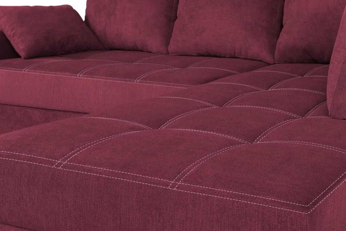 Sedačka LARS, obojstranná, bobulová / antracitová - bílá/černá, Design, textil/plast (260/218cm)