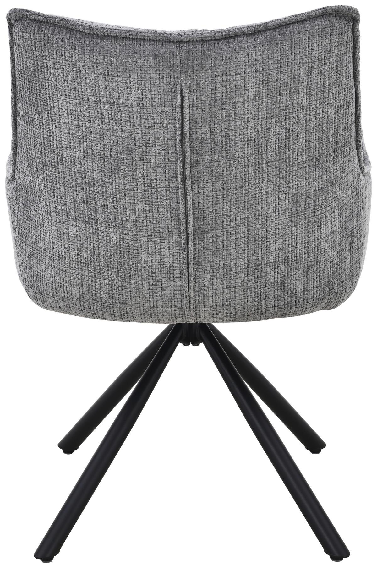 Armlehnstuhl Aria Grau/Schwarz B: 57 cm - Schwarz/Grau, MODERN, Holz/Textil (57/90/67cm) - Livetastic
