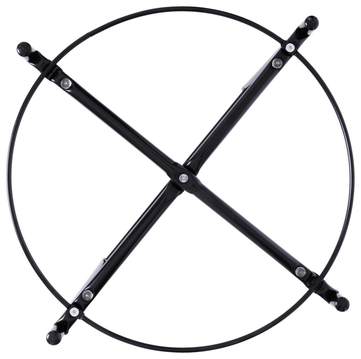 Beistelltisch Rund Jörg, Schwarz - Schwarz, MODERN, Metall (42/52/42cm)