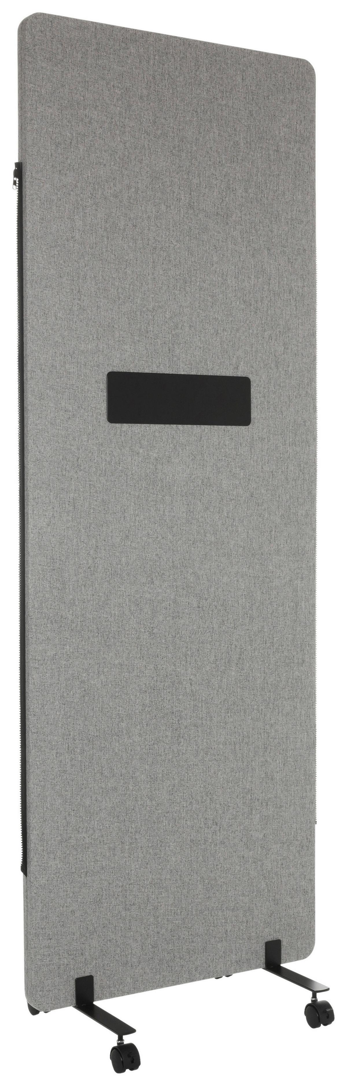 Trennwand Flexmiut Wb - Klar/Hellgrau, Basics, Kunststoff/Textil (60/177/3cm) - MID.YOU