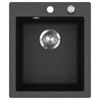 SPÜLE VELA100BL - Schwarz, Basics, Stein (42,5/19,5/50cm) - Visiona