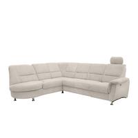 Ecksofa mit Relaxfunktion Parole Beige Chenille - Chromfarben/Beige, MODERN, Textil (236/275cm) - Livetastic