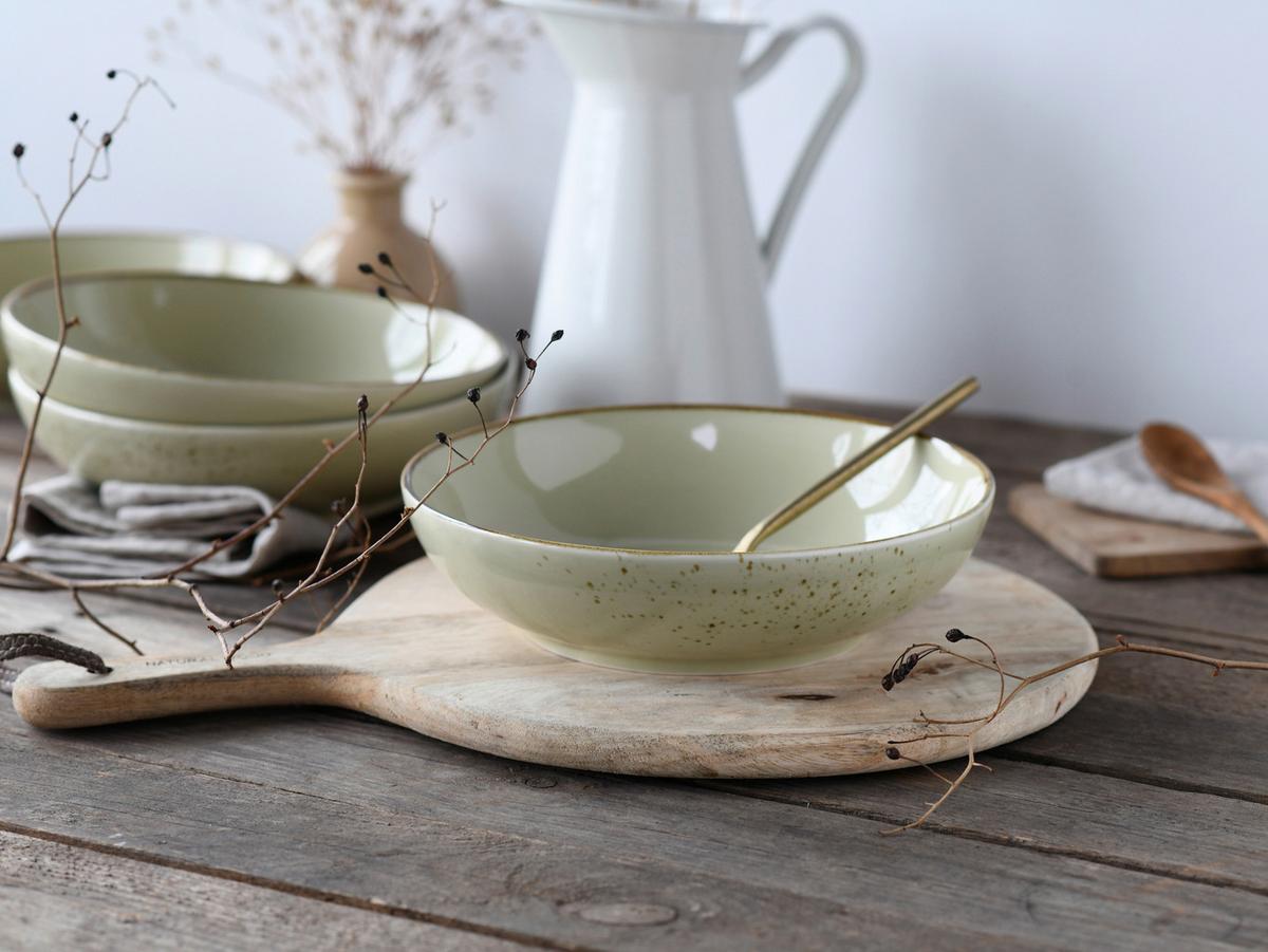 Schüsselset Nature Collection Earth, 4--Teilig., Salbeigrün - Salbeigrün, Design, Keramik - Creatable