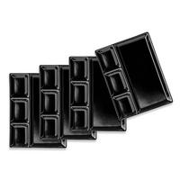 Tellerset 4-Teilig Keramik, Schwarz, Glänzend - Schwarz, Basics, Keramik (25,5/2,5/19,5cm) - Mäser