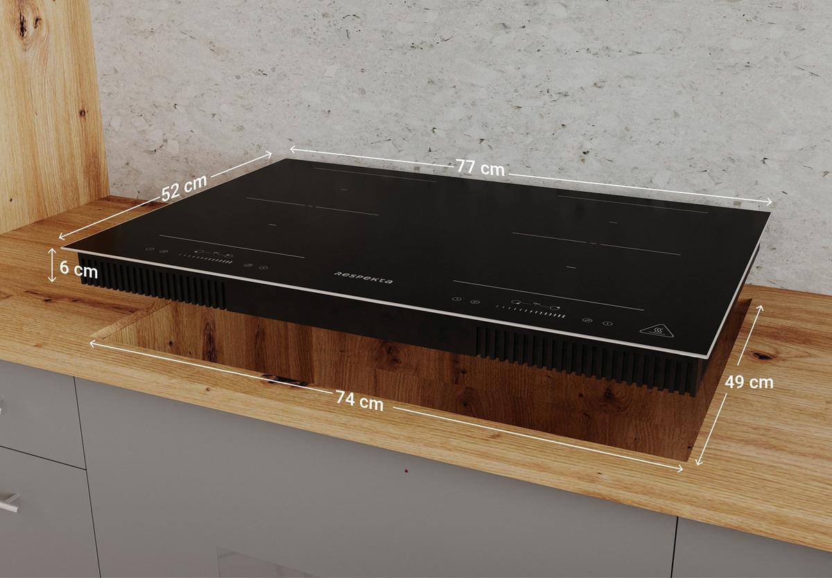 Einbauherd-set B: 59,5 Cm Induktion/ Autark - Schwarz, Trend, Glas/Metall (59,5/59,9/56,5cm) - Respekta