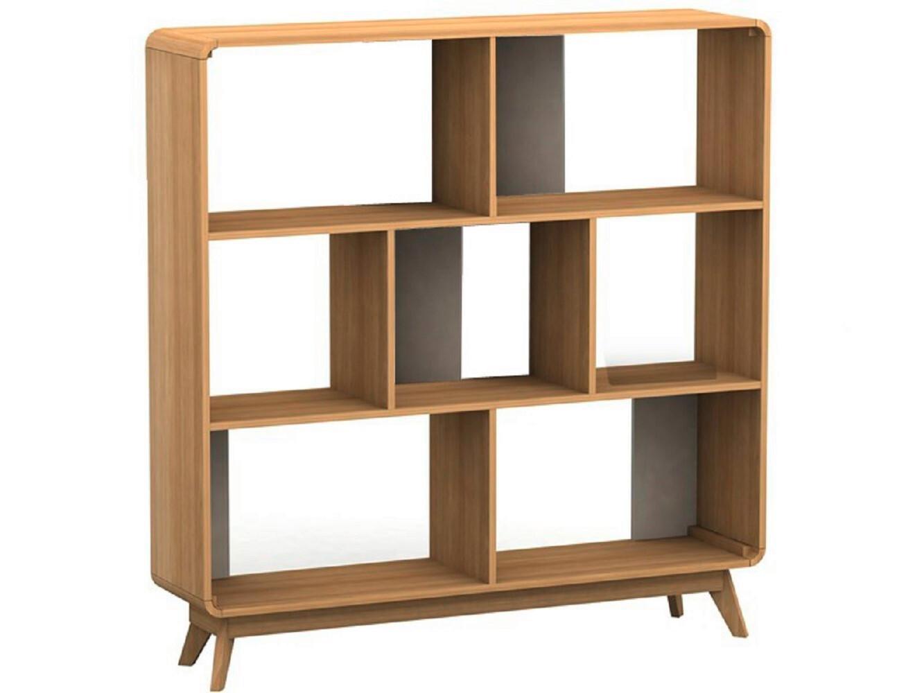 Regal Cassie Eichefarben 122 cm - Eichefarben/Weiß, Design, Holzwerkstoff (122/126/29cm) - MID.YOU
