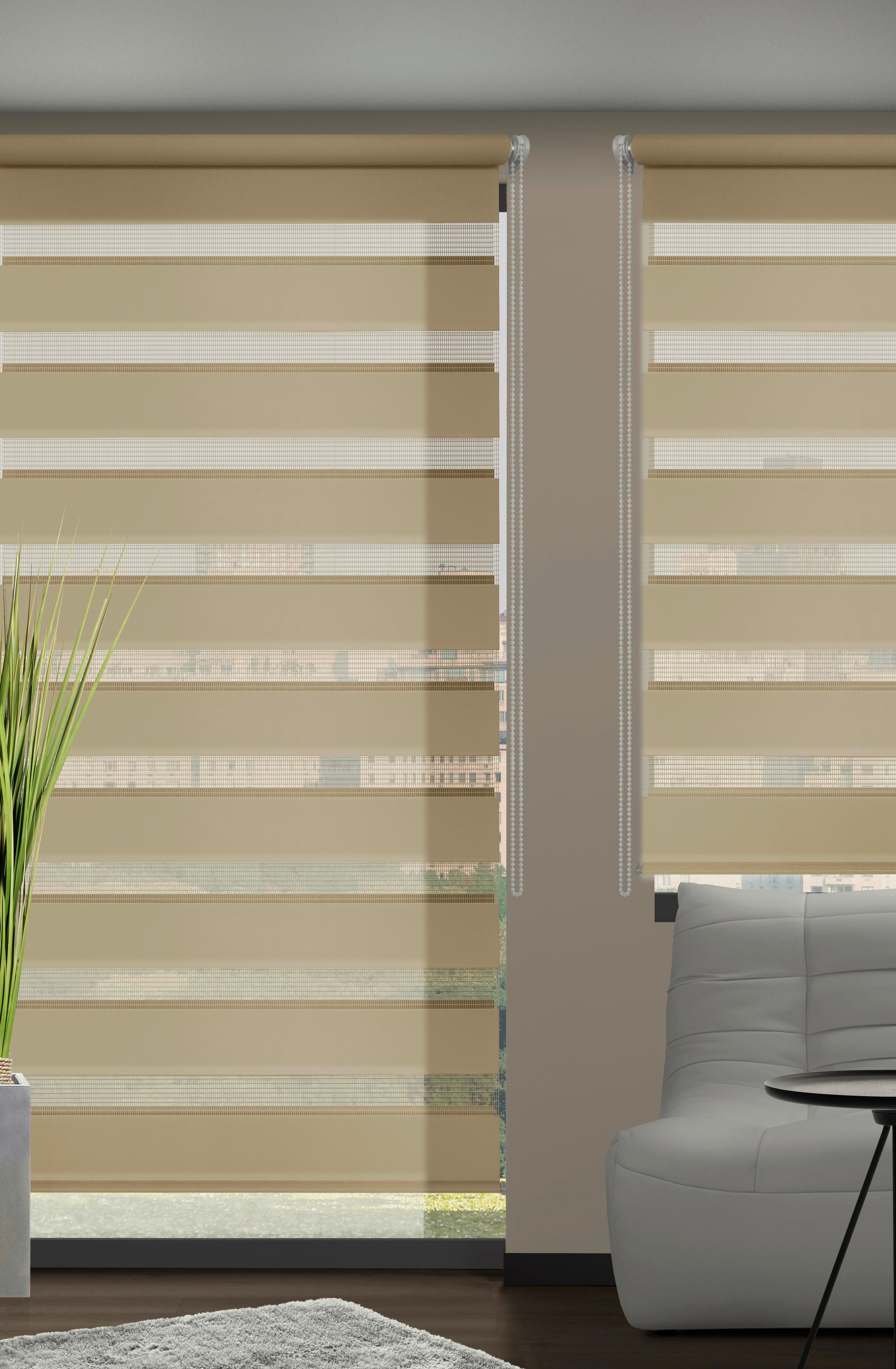 Doppelrollo Braun B: 140 Cm - Braun, Basics, Textil (140/160cm) - Homeware