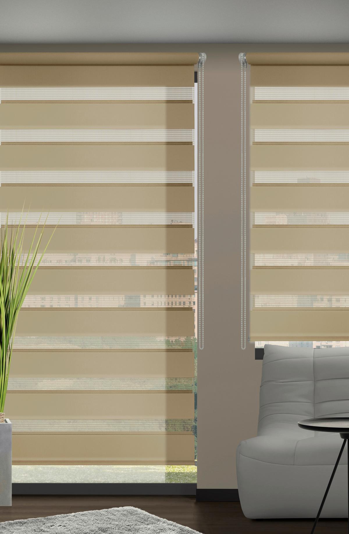 Doppelrollo Braun B: 140 Cm - Braun, Basics, Textil (140/160cm) - Homeware