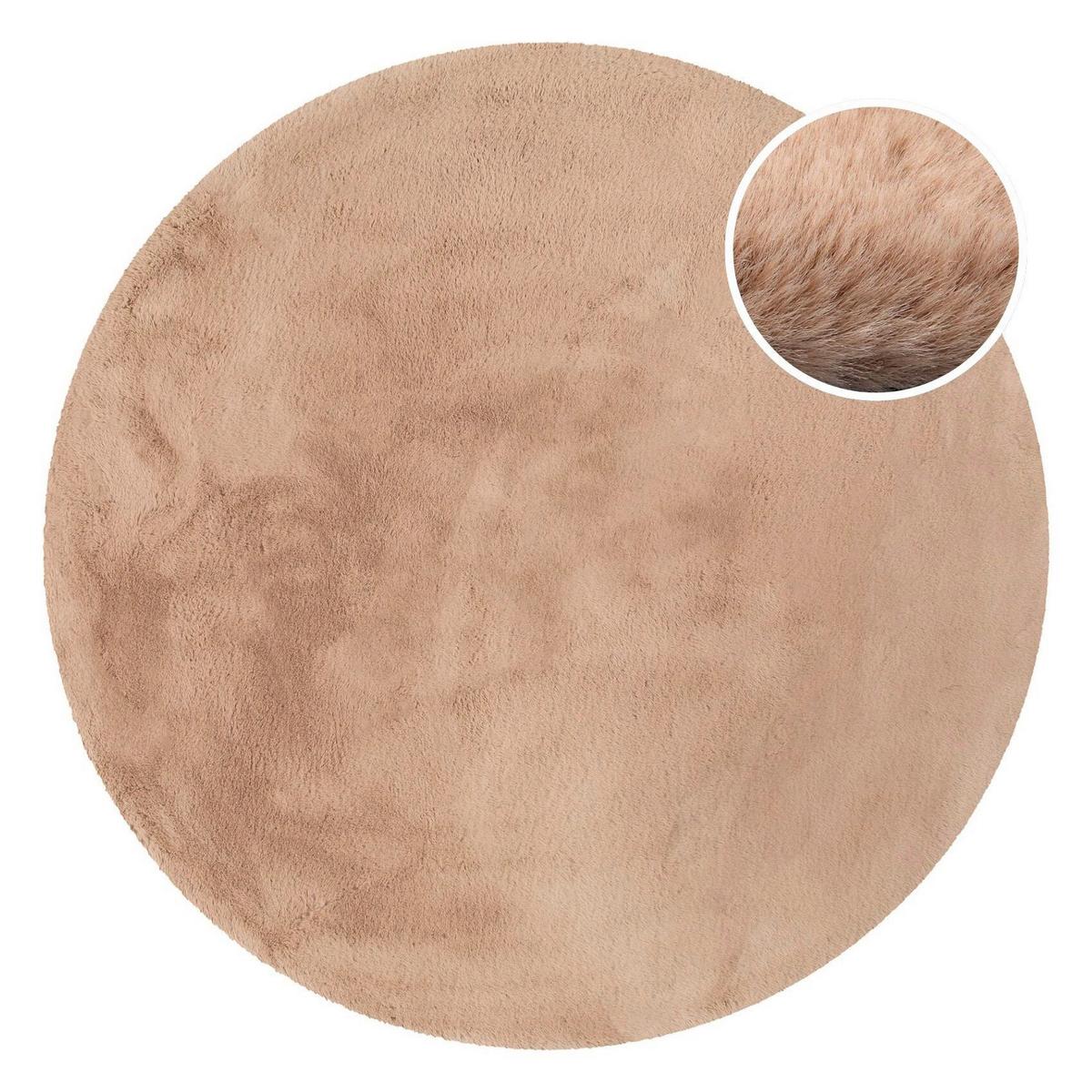 Hochflorteppich Alice Altrosa 100 Cm - Altrosa, KONVENTIONELL, Textil (100/100cm) - Esprit