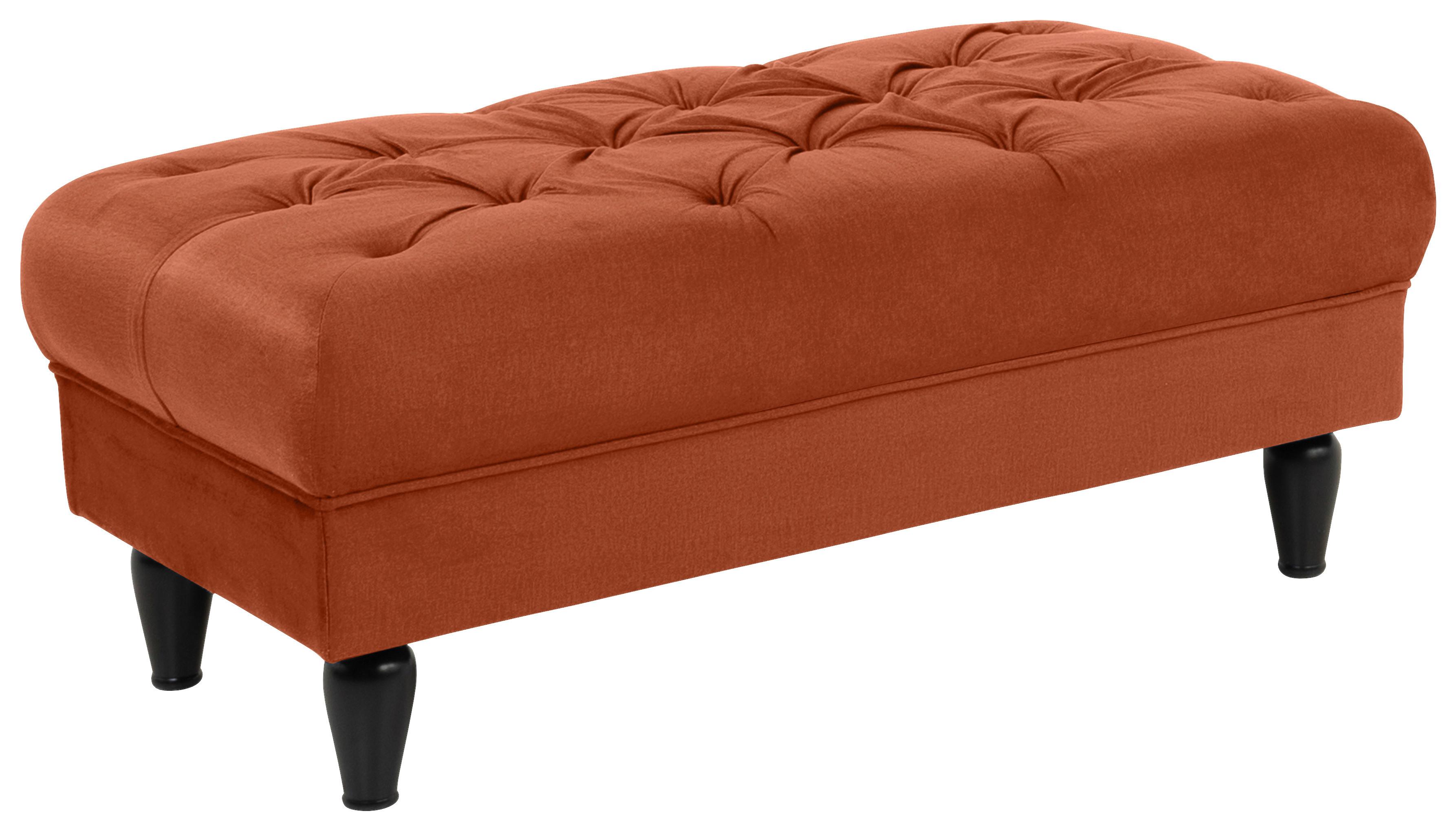 HOCKER CUPIDO - Rostfarben/Schwarz, Design, Textil (110/44/56cm) - MID.YOU