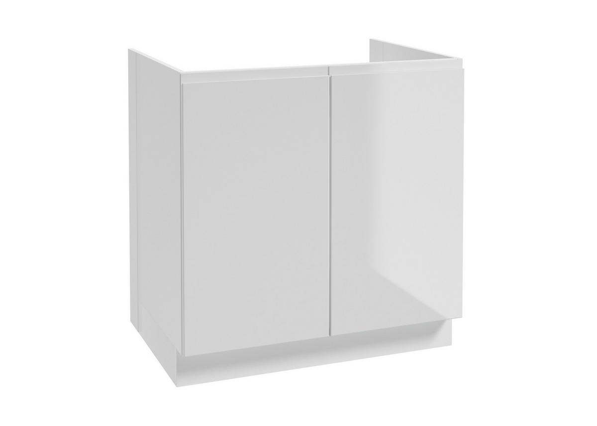 Küchenleerblock Parma - Weiß Hochglanz/Weiß, Design, Holzwerkstoff (204cm) - MID.YOU