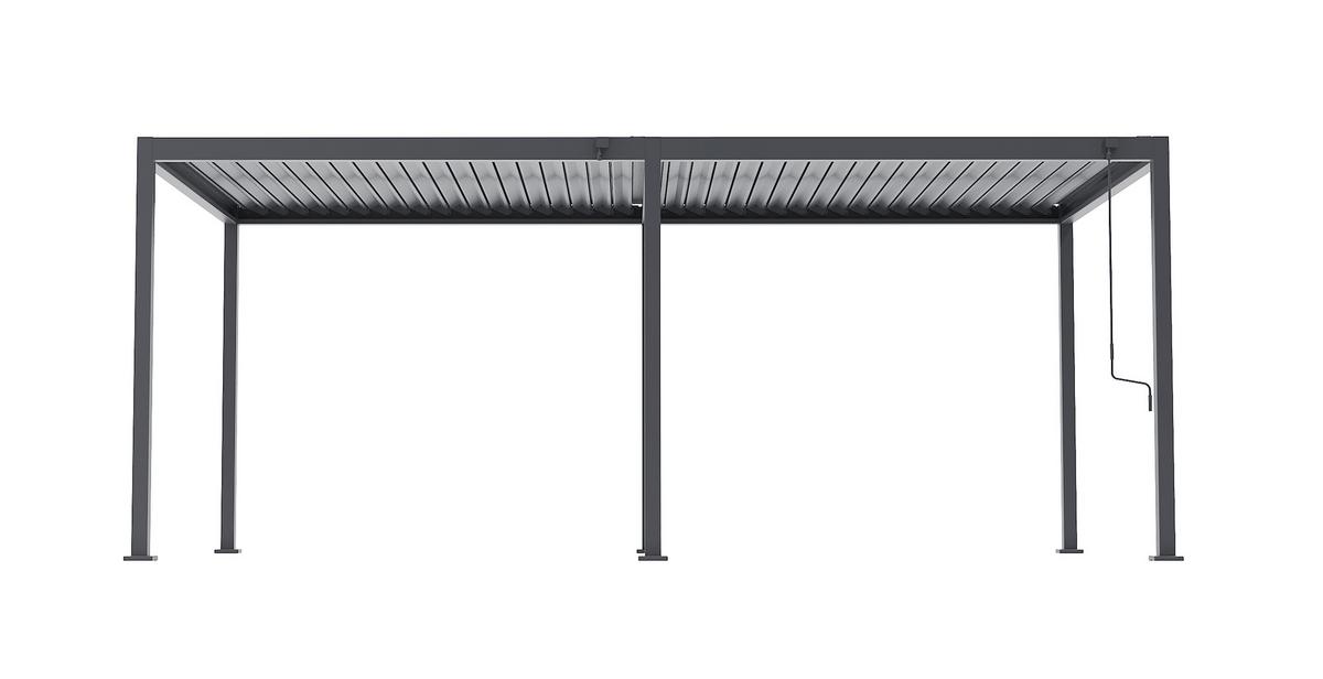 Pergola Origin +90 Ca. 3x6m Aluminium,lamellen Verstellbar - Anthrazit, Basics, Metall (583,4/296/238cm) - Gardenson
