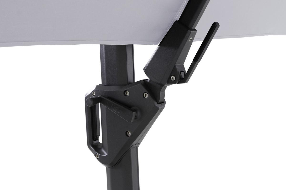 Ampelschirm Sunset N+ BxHxT 350x 252x260 cm Anthrazit/Grau - Anthrazit/Grau, KONVENTIONELL, Textil/Metall (350/260cm) - Siena Garden