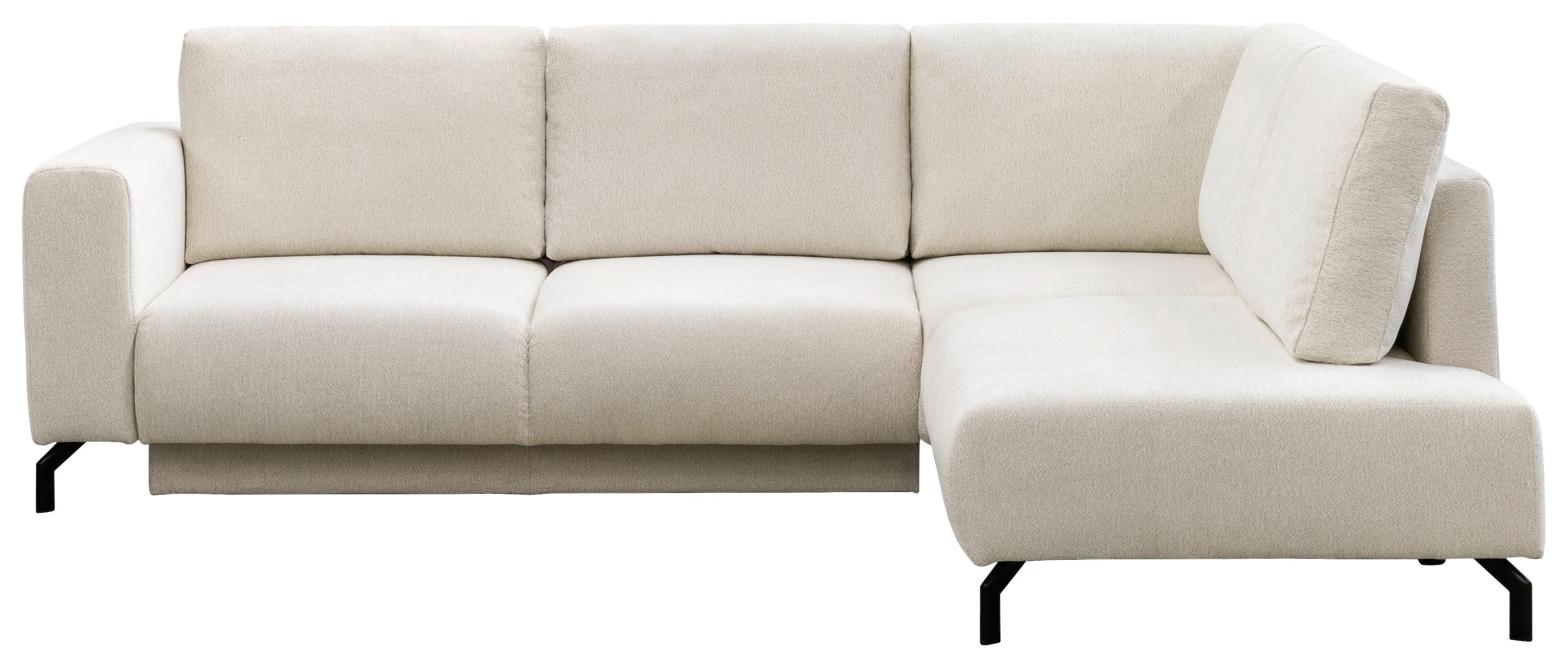 Rohová sedačka VENI, pravá, béžová ženilka - čierna/béžová, Modern, textil (272/210cm)